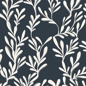 Botanical wallpaper white