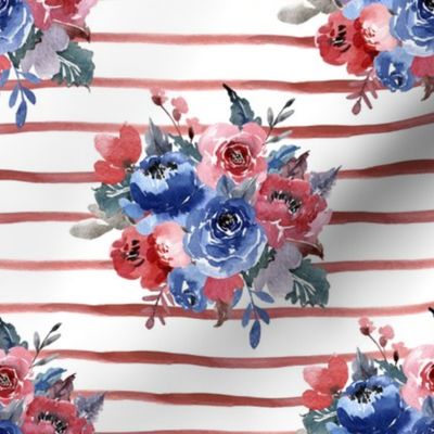 Freedom Florals // Red Stripes