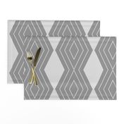 JP2 - Large - Harlequin Pinstripe Diamond Chains in Two Tone Pewter Grey