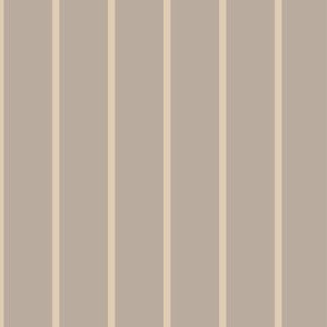 JP9 - Large -  Pinstripes in Beige on a Medium Value Taupe