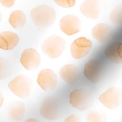 Tender coral watercolor dots || stains for nursery