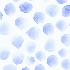 Tender blue watercolor spots || painted stains for nursery