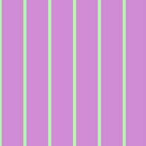 JP25 - Pinstripes in Limey Mint Green on Lilac Pink
