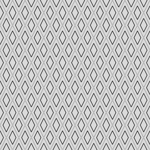 Black and White Rhombus Seamless Pattern