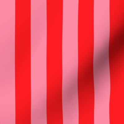 JP37 - Scarlet Red and Pink basic stripe