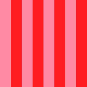 JP37 - Scarlet Red and Pink basic stripe
