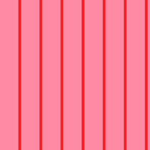 JP37 - Scarlet Red and Pinkish Coral  Pinstripes