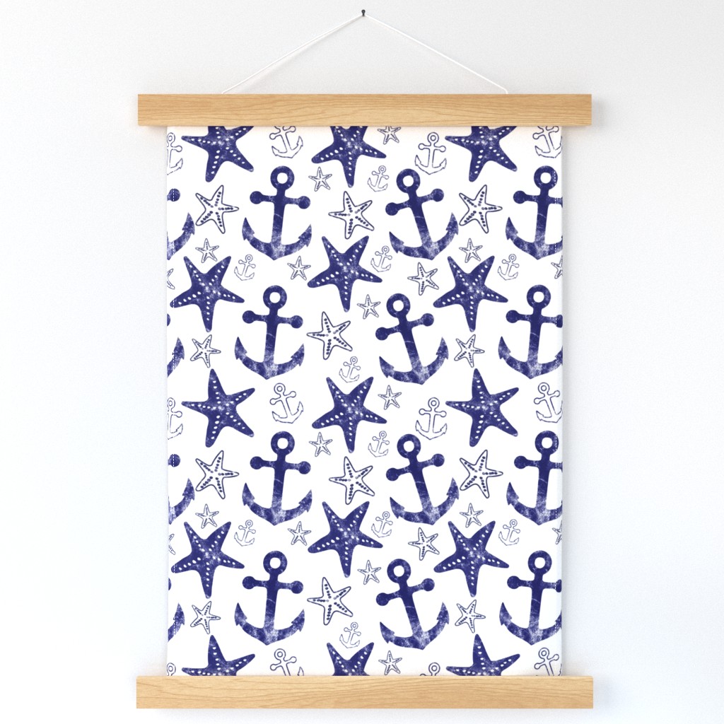 Nautical Navy in white