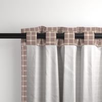 simple plaid in mocca on linen