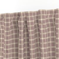 simple plaid in mocca on linen