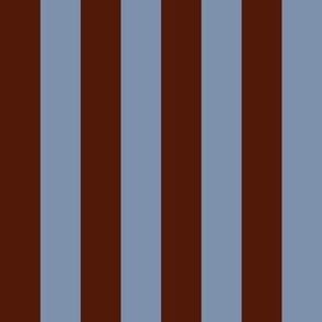 JP3 - Basic Stripes in Rusty Brown and Gunpowder Blue