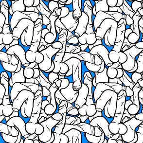 Penis Anatomy on Blue, Large