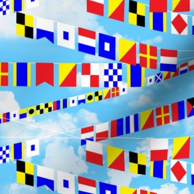 Maritime Signal Flags with Sailor Sayings