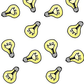 Light bulb Toss  / yellow,white,black  