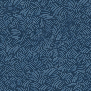 Deep Blue Ocean Waves Abstract