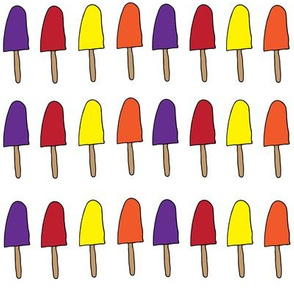 Ice pops on white - small scale