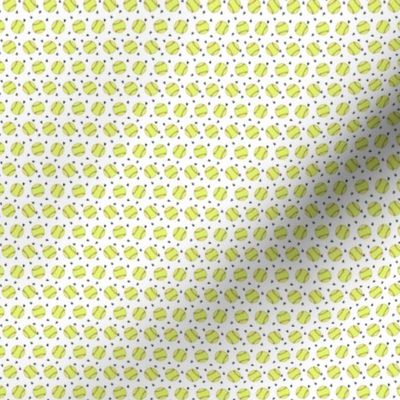 MICRO - softball fabric - yellow softball fabric, softballs fabric, girls fabric, sports fabric, sports ball, sports -  white