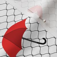 Fishnet,red mouth,red umbrella -sex workers