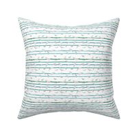 Take Flight Feather Stripe in Teal Dainty