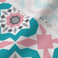 Mattonelle - Moroccan Geometric - Pink & Aqua