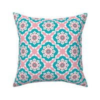 Mattonelle - Moroccan Geometric - Pink & Aqua