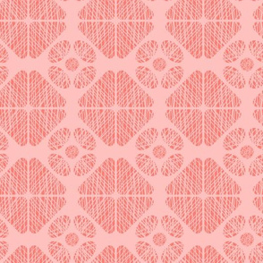 Coral textured geometrical shapes print