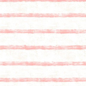 Nautical Peach Burlap stripes 9"