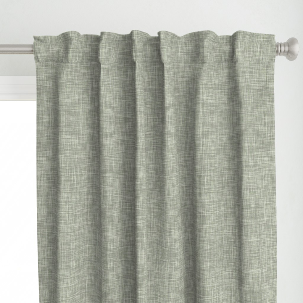 linen look texture - dried moss sage green - classic plain solid