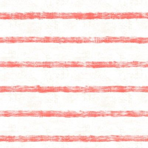 Nautical Coral Burlap stripes 8"