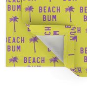 beach bum - purple on yellow - LAD19