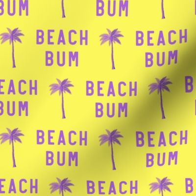 beach bum - purple on yellow - LAD19