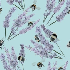 Bees love lavender.blue