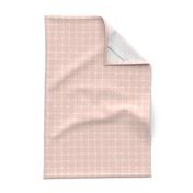 Watercolored check, blush pink