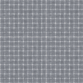 Watercolored check, gray