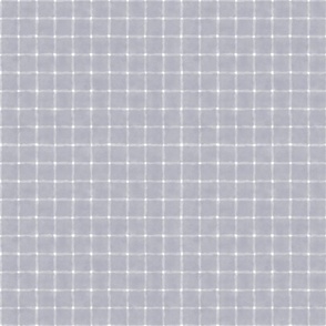 Watercolored check, French blue gray