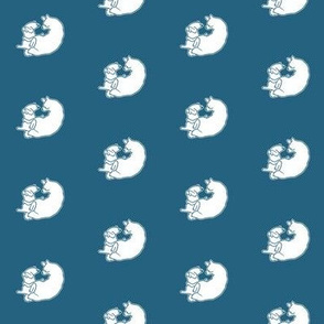 Polkadot pooches (dark blue)