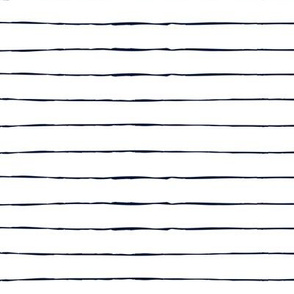 Medium Blue stripes on white nautical stripes