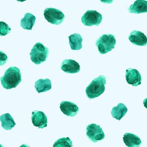 Watercolor emerald green stains || hand made paint spots