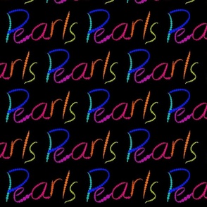 Pearls - black, half brick 