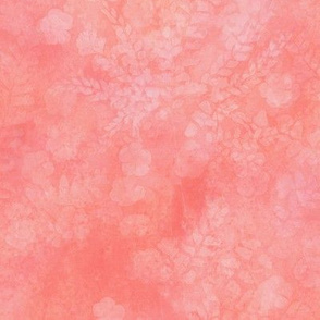 Soft Peachy Coral Maidenhair Sunprint Texture
