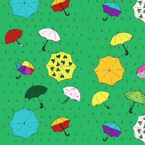 Bright Umbrellas - April Showers