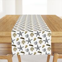 Coastal Treasure|Shells Starfish White|Renee Davis