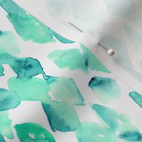 Turquoise watercolor vibes || abstract painted pattern