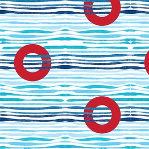 Fishman Red Circle Donut Summer Water Waves-01