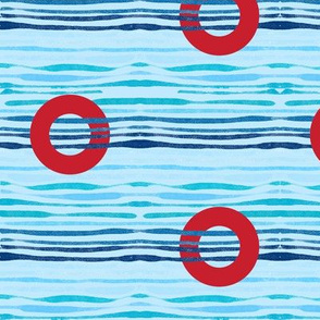 Fishman Red Circle Donut Summer Water Waves-02-01