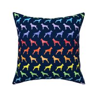 boxer dogs - rainbow on navy (cropped) - LAD19