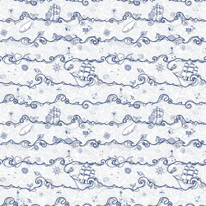 Seafaring Adventure // navy and white