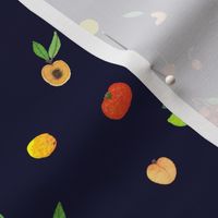 Tiny Fruits on Navy