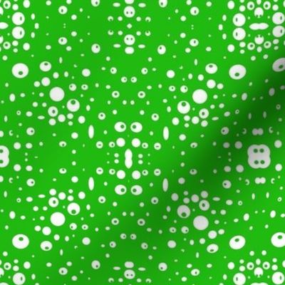 Green White Bubbles