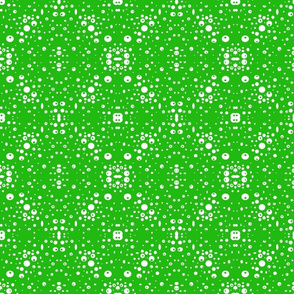 Green White Bubbles